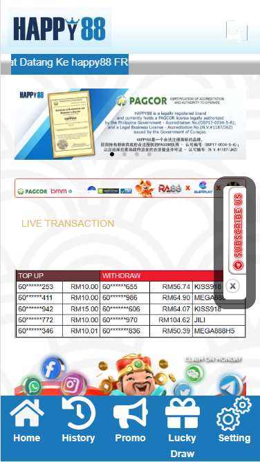 Happy88 - Homepage - 96m1