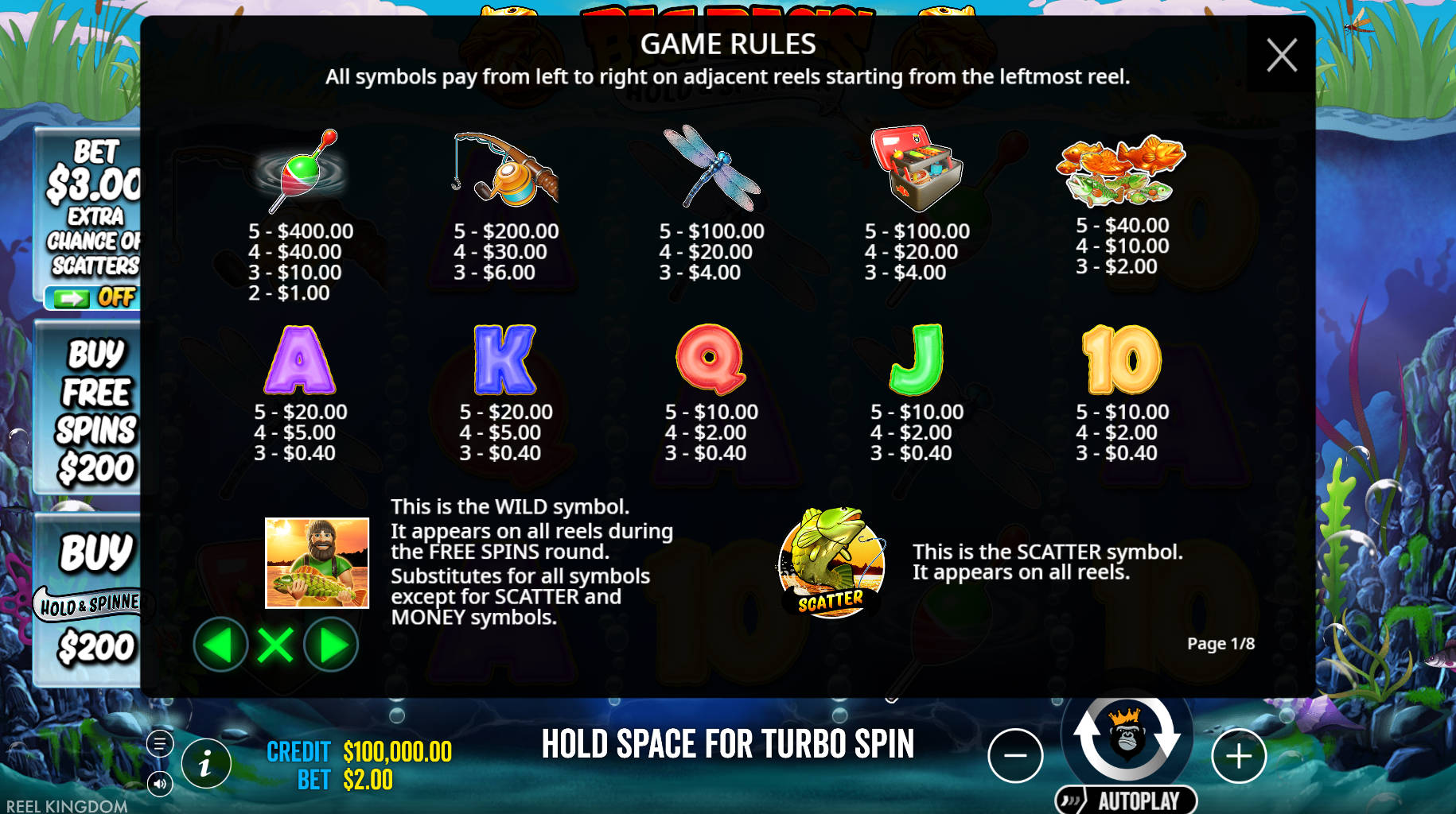 Big Bass Hold and Spinner - Game Rules - 96m1