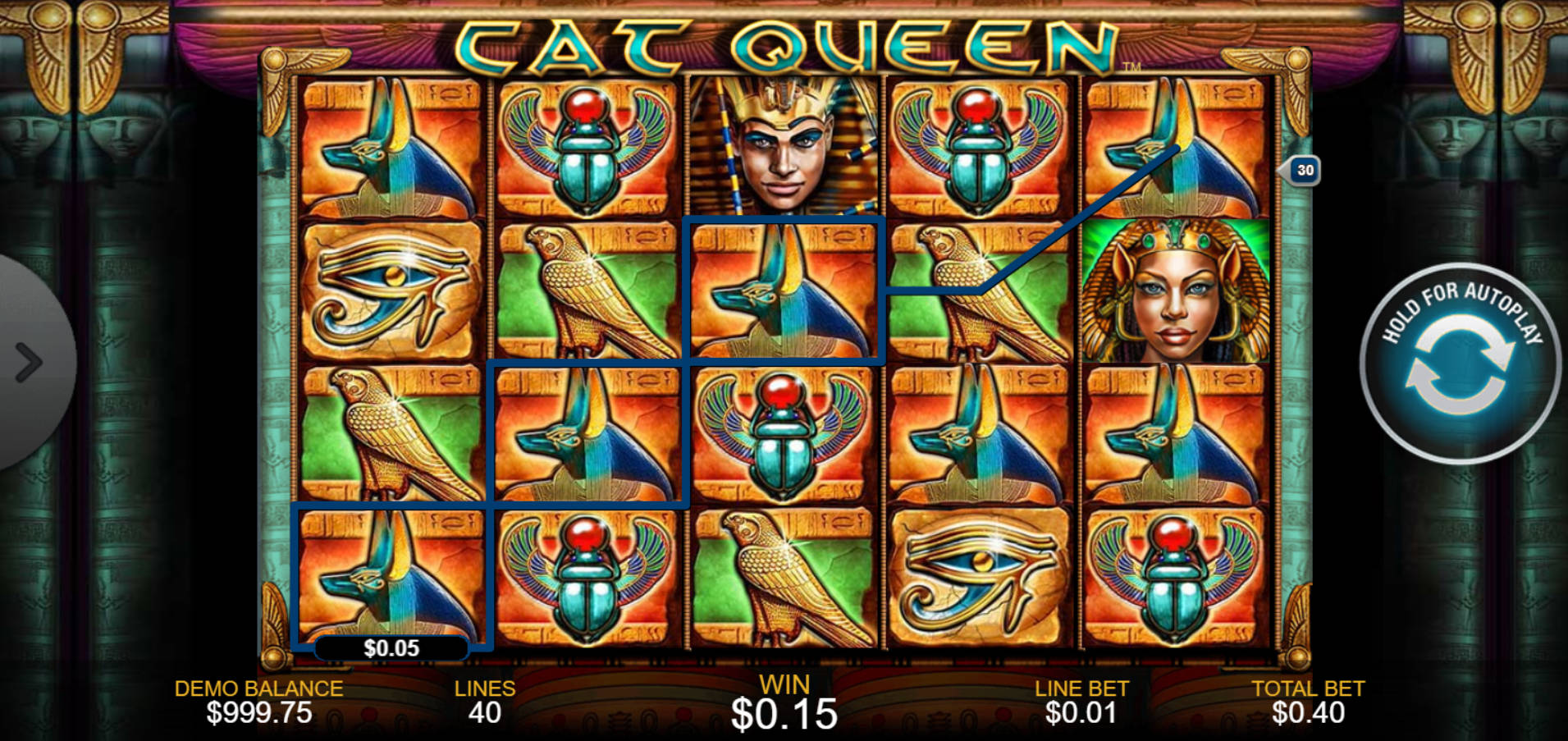 Cat Queen Slot - Gameplay - 96m1