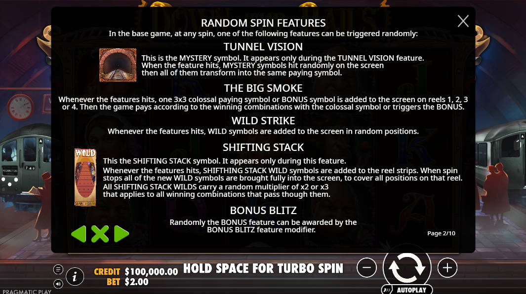 Down the Rails Slot - Features - 96M