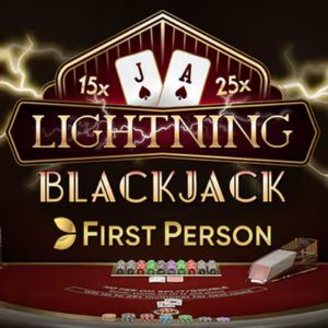First Person Lightning Blackjack - Game Logo - 96m1