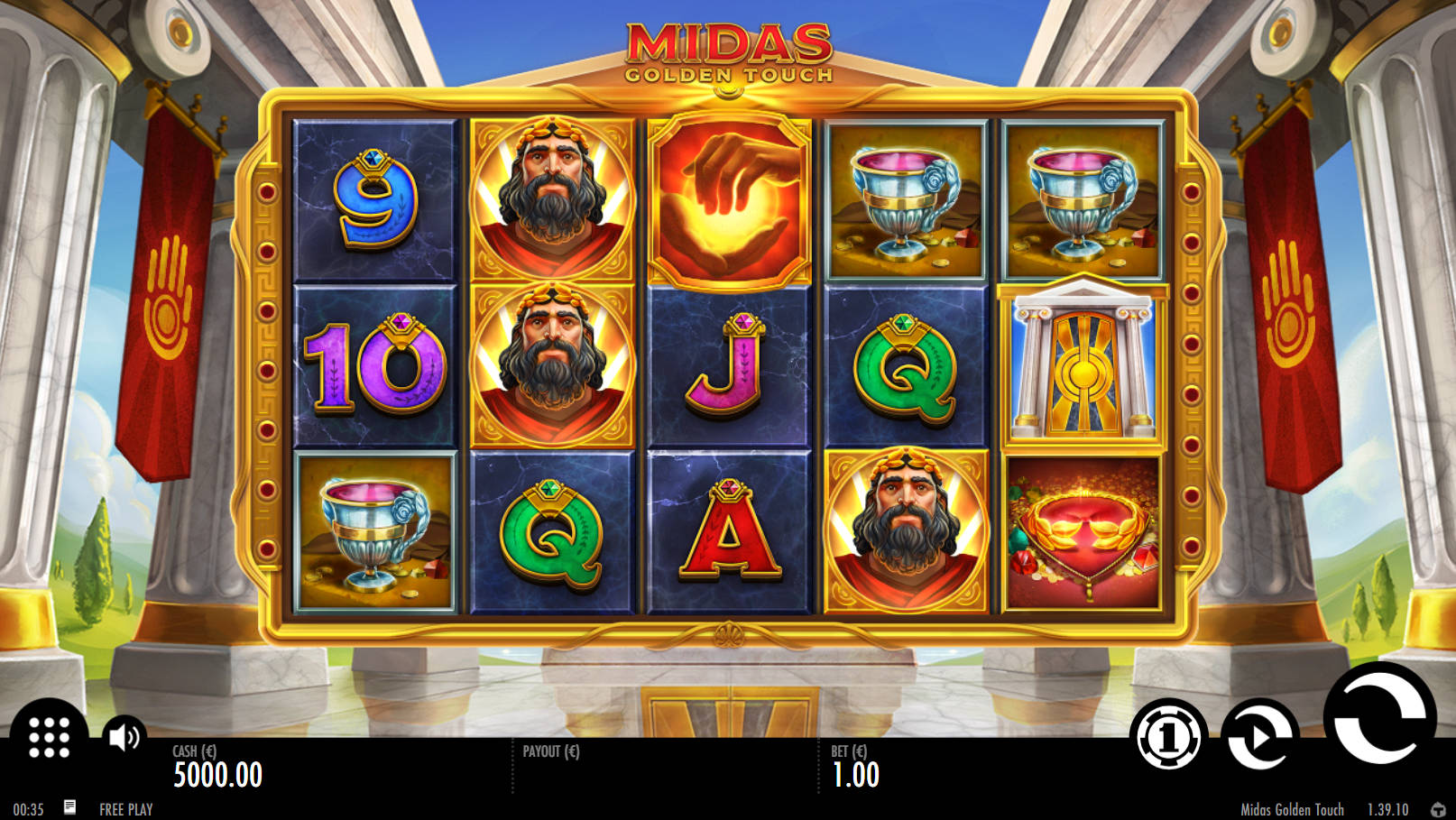 Midas Golden Touch Slot - Interface - 96m1