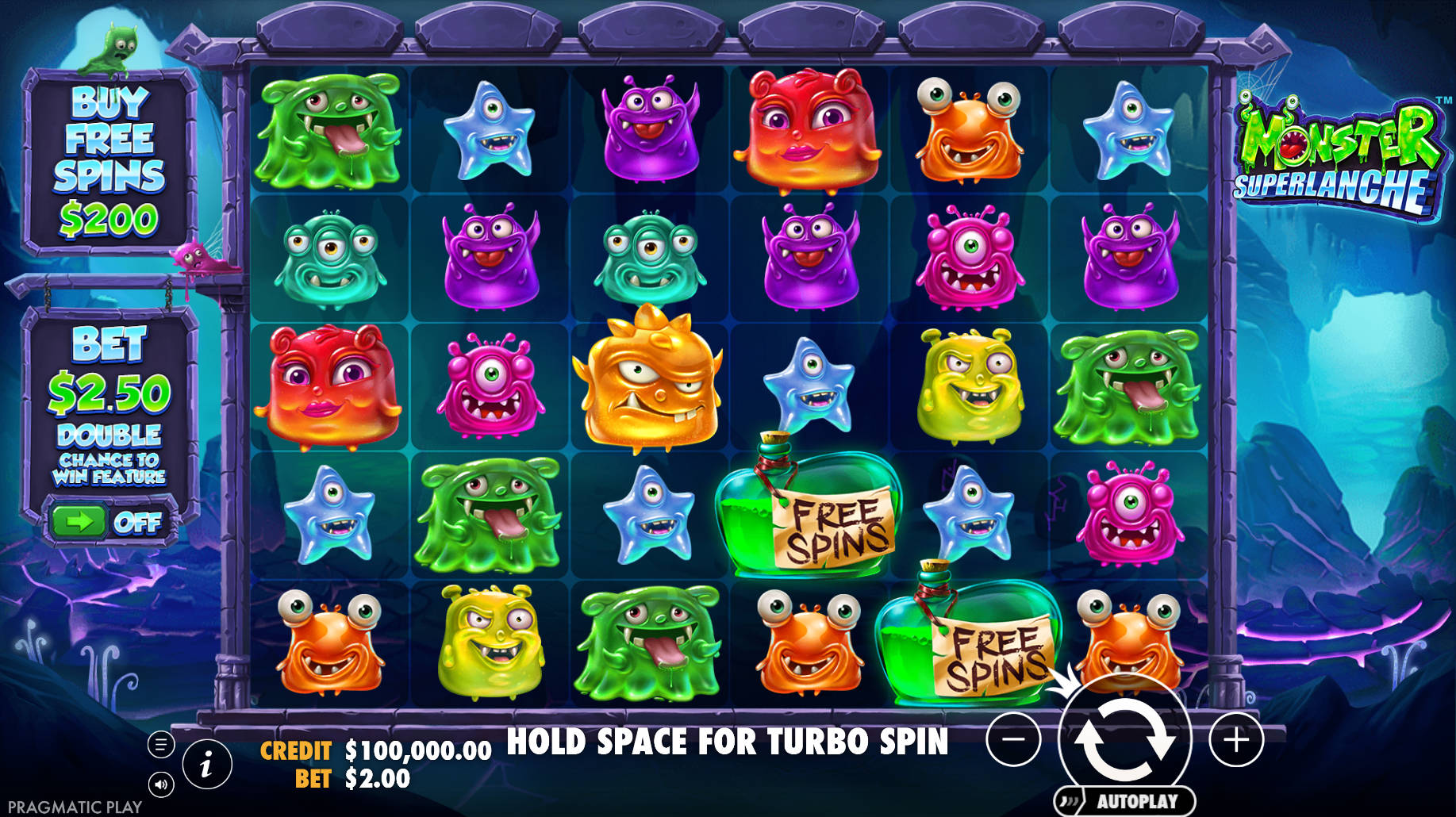 Monster Superlanche Slot - Interface - 96m1