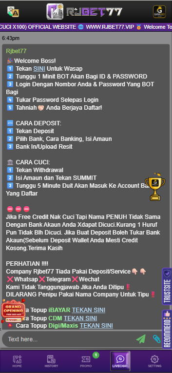 RJBET77 - Livechat - 96m1
